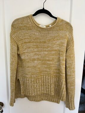 Vince Marled Yellow Crewneck Sweater wool cashmere XS